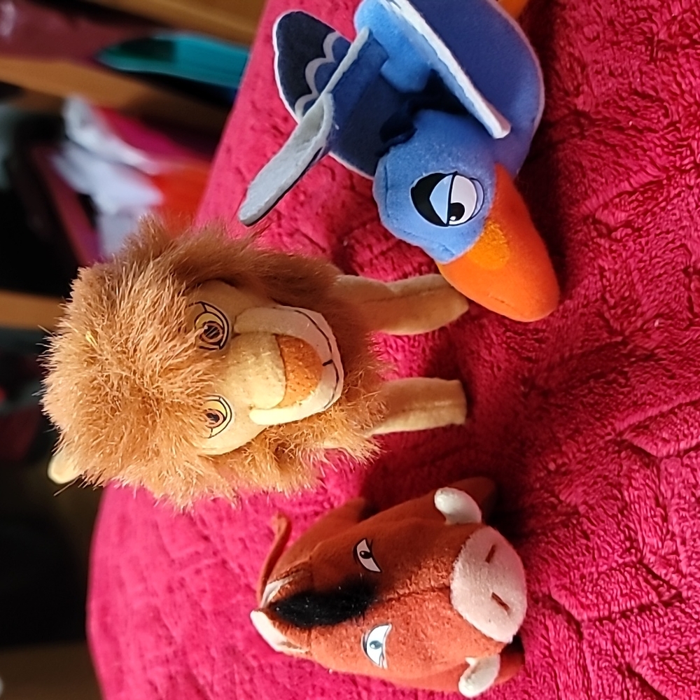 Set of 5 Lion King Character  McDonalds Mini Plush